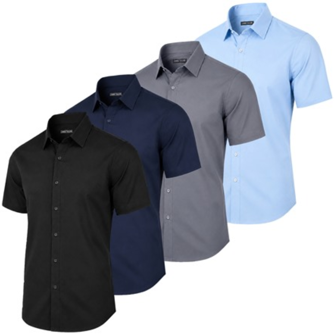 Men's 4-Pack Cotton Stretch Dress Shirts