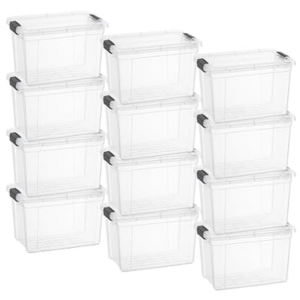 Superio 12-Pack 2.5Qt. Storage Bins w/Lids