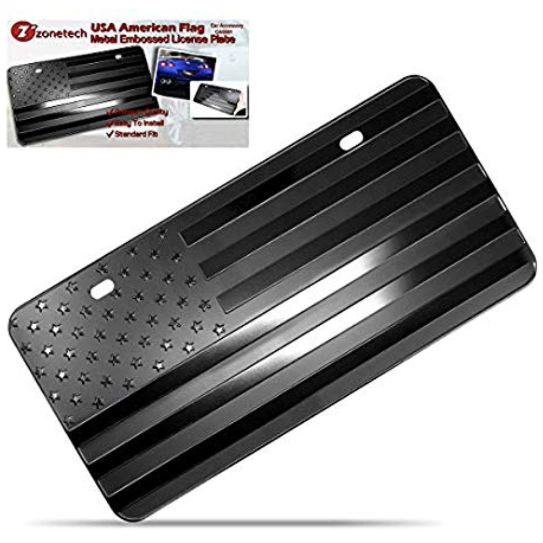 Zone Tech American Flag License Plate