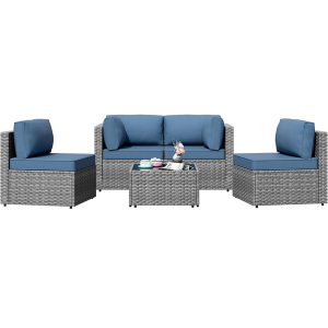 5-Piece Wicker Patio Furniture Set