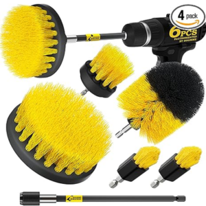 6-Pack Drill Brush Power Scrubber Cleaning Attachment Set