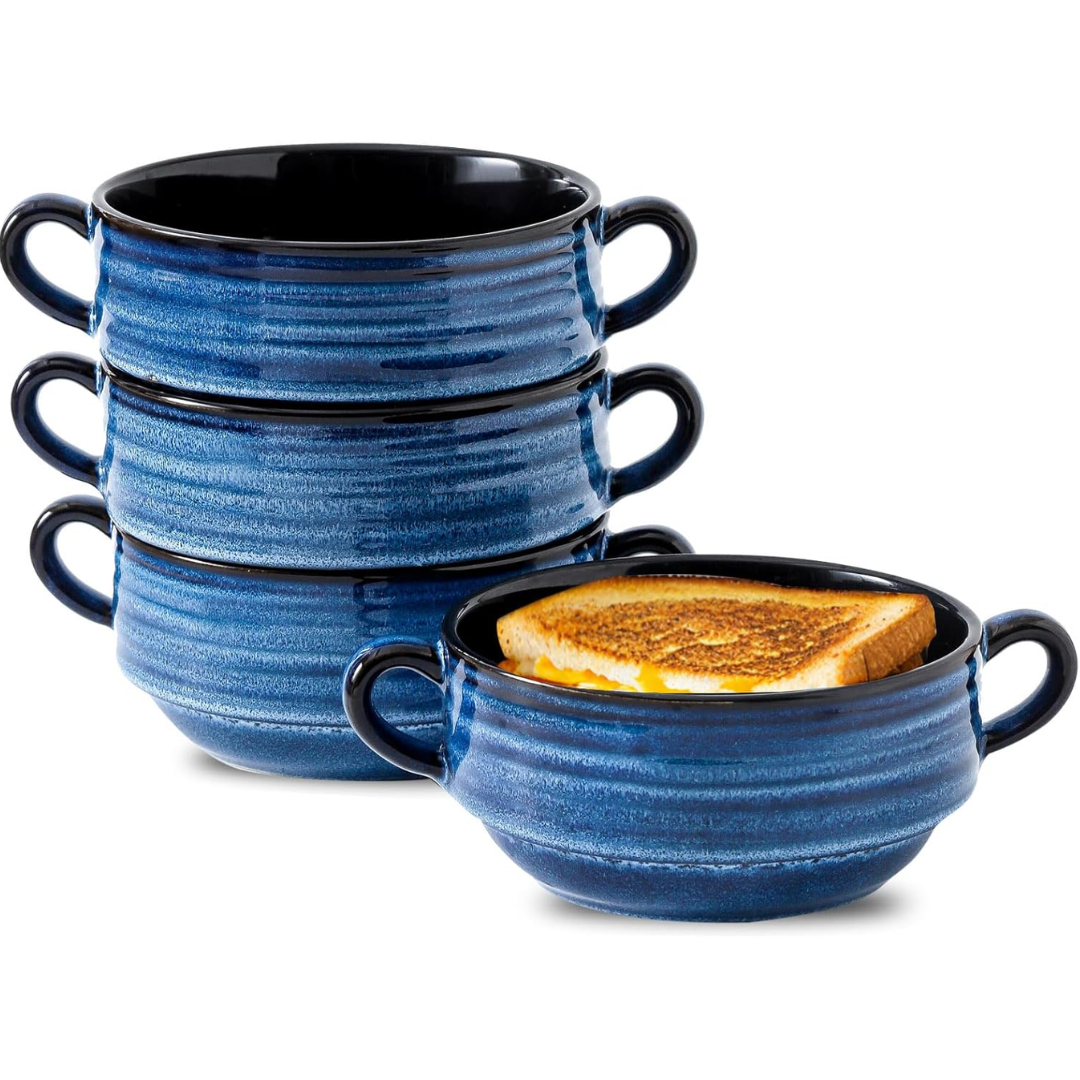 Set of 4 20oz Ceramic Soup Bowls
