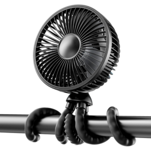 Oscillating Baby Stroller Fan w/Light