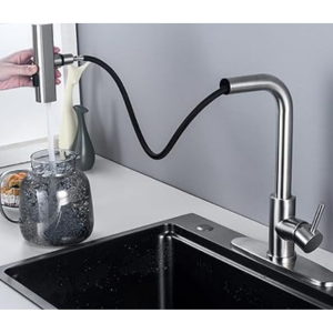 Waterfall Pull-Down Sprayer Kitchen Faucet
