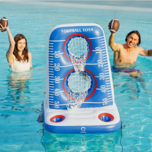 Inflatable Pool Football Toss Game w/Accessories