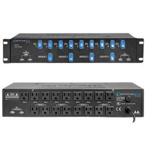 Technical Pro Rack Mount 17-Outlet Power Supply & Surge Protector w/USB