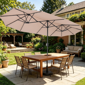 Ainfox 13' Heavy Duty Double Patio Umbrella