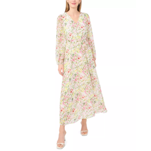 Vince Camuto V-Neck Wrap Front Maxi Dress