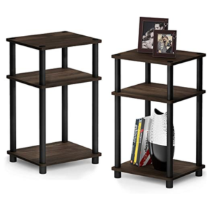 Furinno 2-Pack 3-Tier Turn-N-Tube End Table