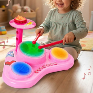 FAO Schwarz Kid's Interactive Light-Up Drum Set