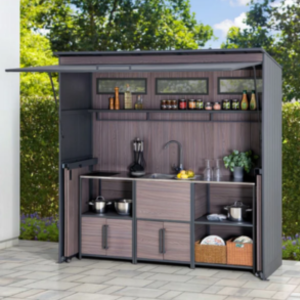 Sunjoy 7' x 3' Wood Outdoor Kitchen