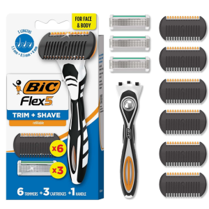 BIC Flex 5 3-in-1 Trim & Shave Men's Grooming Razor Kit