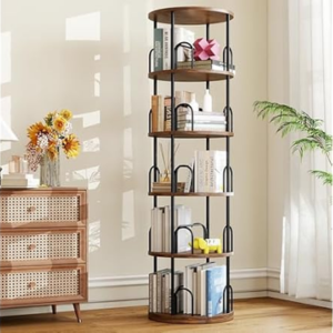 5-Tier Rotating Bookshelf