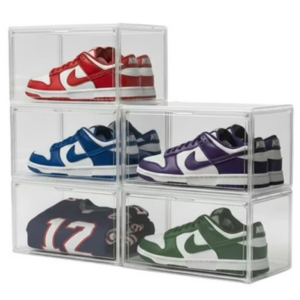5-Pack Stackable Clear Shoe Storage Boxes