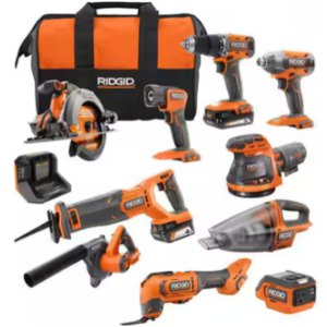 Ridgid 18V Cordless 10-Tool Combo w/Batteries