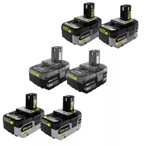 Ryobi ONE+ 18V 6-Pack  Lithium-Ion Batteries