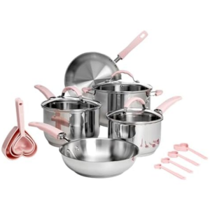 Paris Hilton 10-Piece Stainless Steel Cookware Set