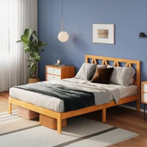 Wood Queen Platform Bed Frame w/Storage