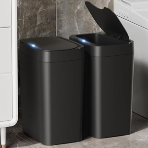2-Pack 2.7Gal Bathroom Automatic Trash Can w/Lid