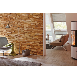10-Piece Teak Z-shape Interlocking Wall Panels