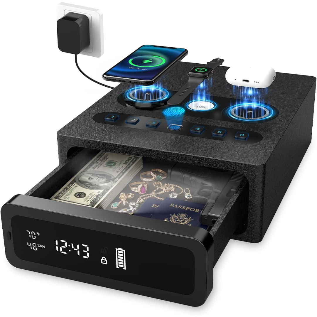 Biometric Wireless Charging Gun Safe