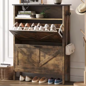 2-Flip Drawer Shoe Cabinet