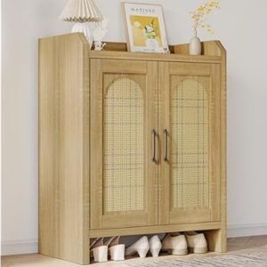 Rattan Shoe Storage Cabinet