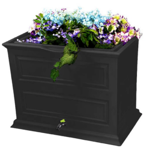 Plastic 42Gal Drainable Rain Barrel Planter