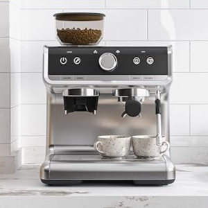 20-Bar Espresso Maker w/Grinder & Milk Frother