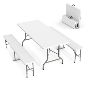 3-Piece 6' Outdoor Folding Picnic Tableset