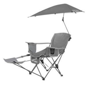 Sport-Brella Camping Recliner Chair w/Clamp-On Sun Shade