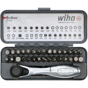 Wiha 32-Piece Standard Bit Set w/Mini Ratchet
