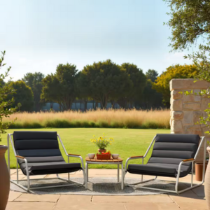 3-Piece Metal Patio Cushioned Conversation Set