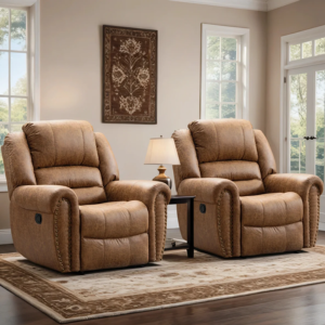 Set of 2 Faux Leather 40'' Manual Recliners