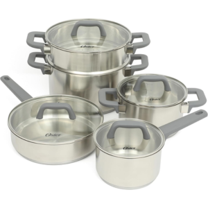 Oster Beauford 9-Piece Stainless Steel Cookware Set