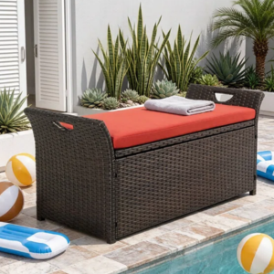 Cushioned Outdoor Storage Bench