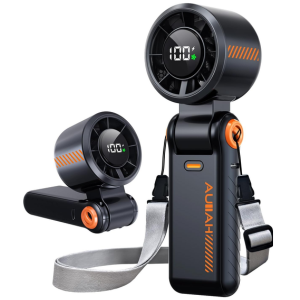 Foldable 5-Speed Handheld Rechargeable Turbo Fan