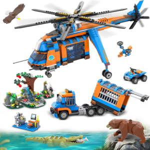 1392-Piece City Jungle Adventure Helicopter Building Set