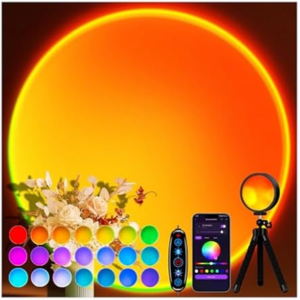 Adjustable RGB Sunset Lamp Projector w/App