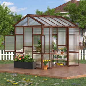 Garvee 8' Wood Walk-in Greenhouse