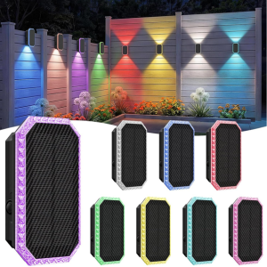 8-Pack Smart RGBW LED Outdoor Wall Lights