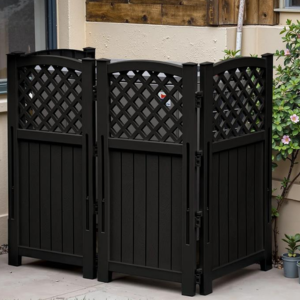 Devoko Resin Outdoor Privacy Fence w/4 Panels