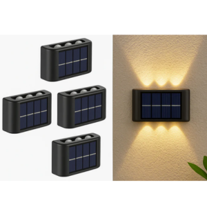 4-Pack Solar Outdoor Wall LED Lights