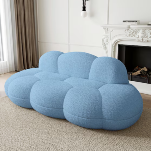 Velvet 3-Seater Bubble Sofa