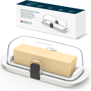 One-Handed Airtight Butter Dish w/Lid