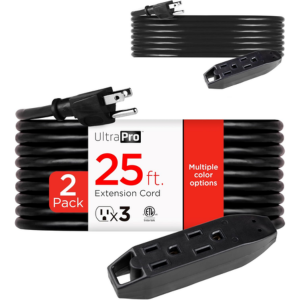 2-Pack UltraPro 25' 3-Outlet Extension Cords