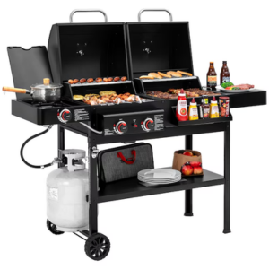 Royal Gourmet 2-Burner Dual Fuel Grill w/Side Burner