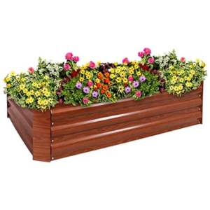 Sunnydaze 4' Galvanized Steel Raised Garden Bed