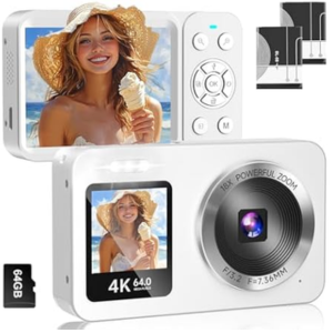 4K 64MP UHD Dual Screens Digital Camera