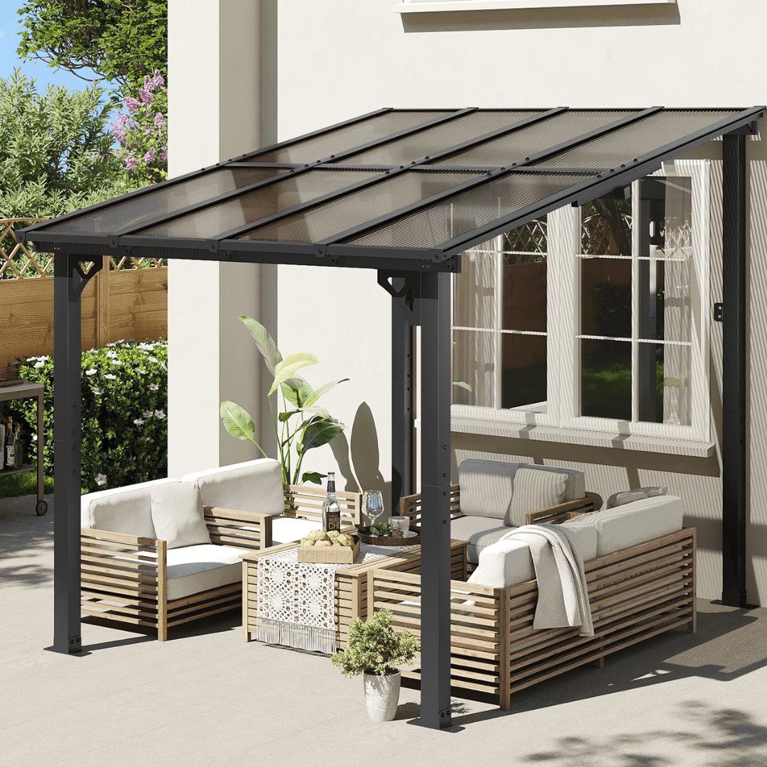 Heavy Duty 10' Wall-Mount Gazebo